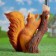 Garden Lanter "Squirrel with a branch-background" 33cm