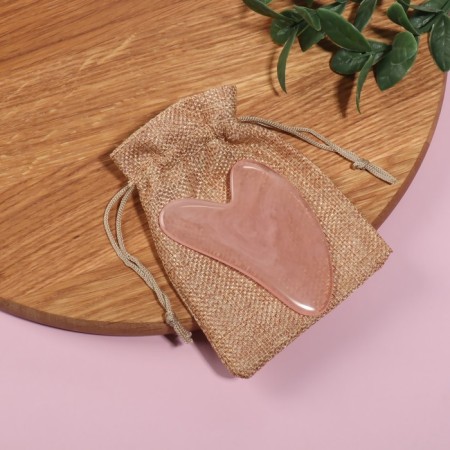 Guashe massor "Heart", 8.5 × 5.5 cm, pink color-2