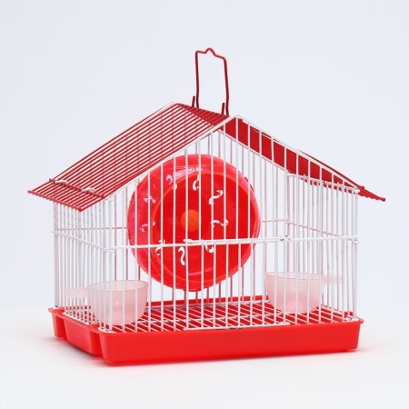 Rodent cell equipped RT-2T, 22 x 16 x 20 cm, red
