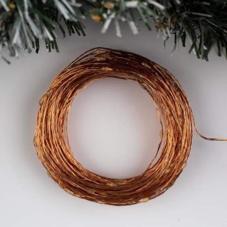 Garland "thread" 20 m dew, ip20, copper thread, 200 LED, glow warm white, 12 V-1
