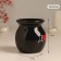 Aroma lamp ceramics "D ♥ M." Black 7.2x7.2x7.8 cm