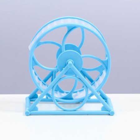 Wheel on a stand for rodents, wheel diameter 12.5 cm, 14 x 3 x 9 cm, blue-1
