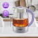Electric kettle KitFort KT-6624, glass, 1.7 l, 2200 watts, purple