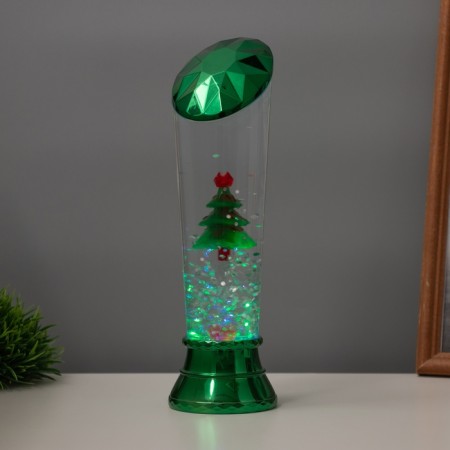 Lava lamp "Christmas tree" LED 3HAAA, USB green 6.5x6.5x23.7cm-3