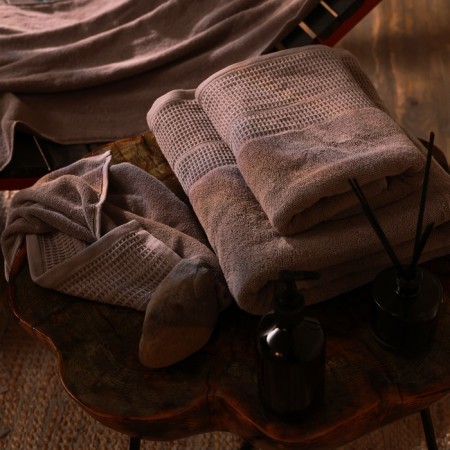 Trure -colored towel SL Home: Waffle "Soft Mist" 100x180 cm, 100% cotton, 490 g/m2-4