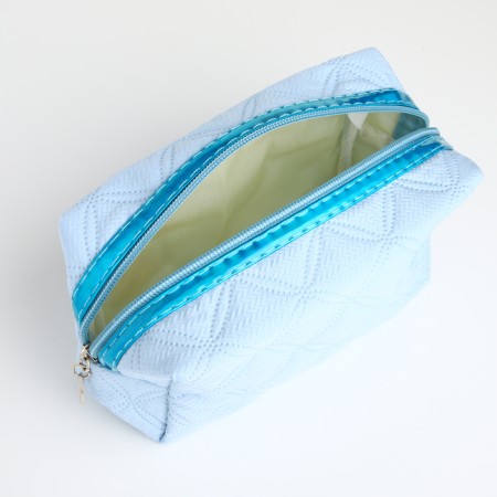 Cosmetic bag with lightning, blue color-3