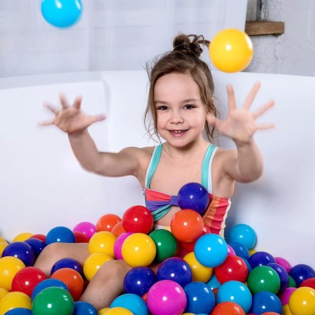 Balls for a dry pool with a pattern, ball diameter 7.5 cm, set 150 pieces, multi -colored-6