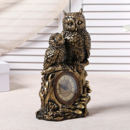 Two -owls desktop watches, 15.5 x 9 x 29.5 cm, gold-1