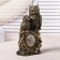 Two -owls desktop watches, 15.5 x 9 x 29.5 cm, gold