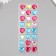 Sticker of rhinestones plastic "Hearts" 24 pcs on a sheet mix 7.2x17.7 cm
