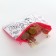 Rectangular textile wallet "Bunny with a bouquet", 12*8 cm