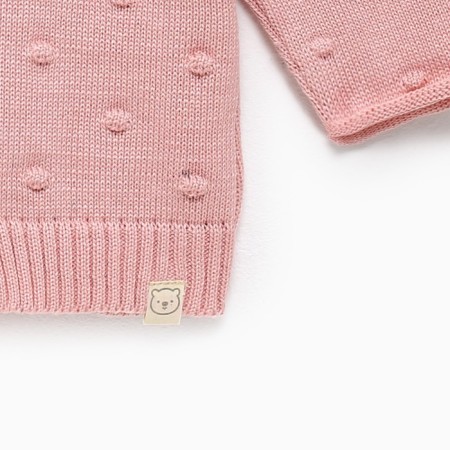 Cardigan Knitted baby I, height 68-74 cm, pink color-3
