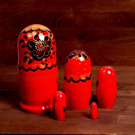 Matryoshka 5 in 1, painted, mix-10