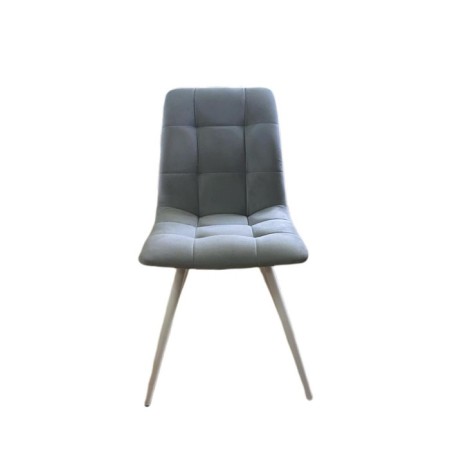 Fred chair, support cones Metal white, velor, gray -gray color Veltto 52-1