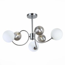 Ceiling EVOLUCE lamp. Sle220912-06. FORMAE. 6x5 watts, G9, 4000k, 67x67x36 cm, chromium color