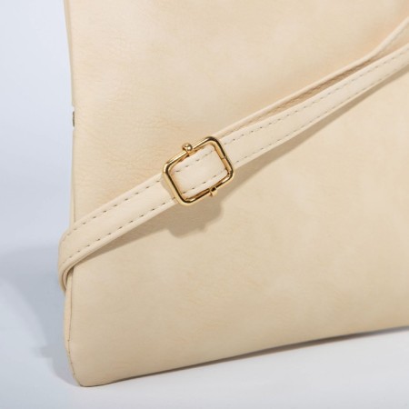 Cross-Bodi Bag on a zipper, beige color-2
