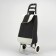 Household bag on wheels, department on the lace, load up to 25 kg, black color