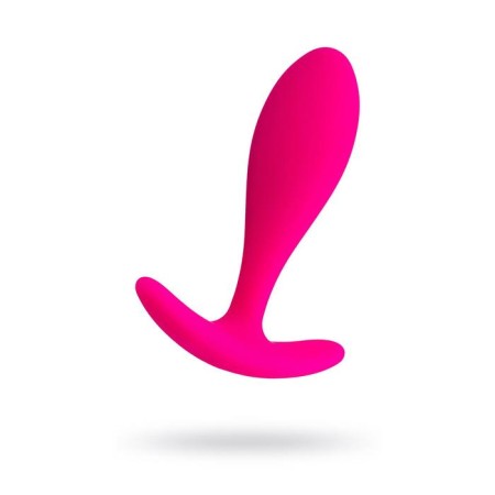 Anal plug hub, silicone, pink color, 7.2 cm, d = 2 cm