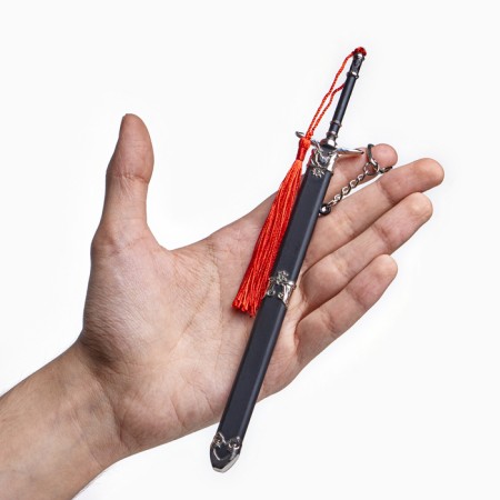 Souvenir weapon suspended mini "anime sword", keychain, 21 cm, black-5