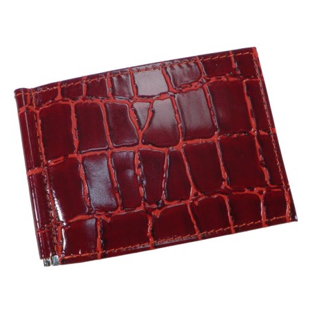 Wallet with a clamp, the color is red