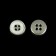 Button, 4 punctures, d = 12 mm, white/silver color