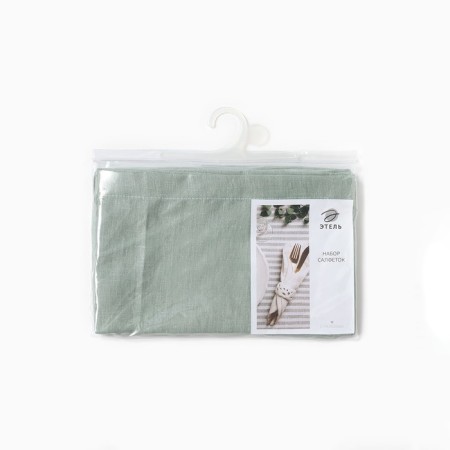 Set of napkins Ethel Color Mint, 30x40 cm - 4 pcs, 100% flax 170 g/m2-6