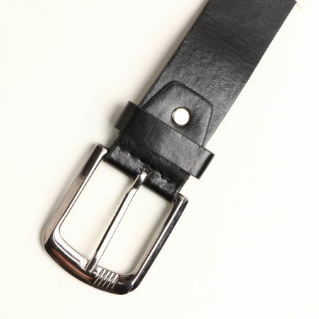 Male belt "male style", leatherette, black color-5