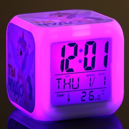 Electronic clock-a-aircraft "You are a miracle", with illumination-8