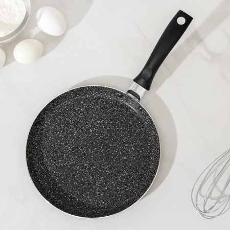 Pancakes ONYX, D = 22 cm, plastic handle, anti -stick coating, gray color-1