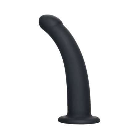 Anal phalloimitator Popo Pleasure by Toyfa Serpens with a bend s, silicone, black, 13 cm-1