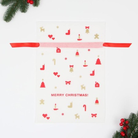 Gift bag "Christmas trifles" white, 27 x 40 cm-3