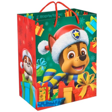 New Year. Gift package, 18x23x11.5 cm, packaging, puppy patrol-2