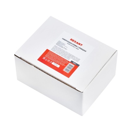 Universal terminal of QMS 222-412, 2-wire gray 0.08-2.5/4 mm² (50 pcs/union) rexant-3