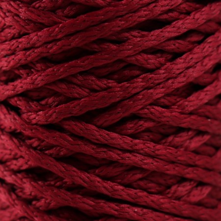 Knitting cord "Classic" without a core 100% polyester width 4mm 100m (cherry)-2