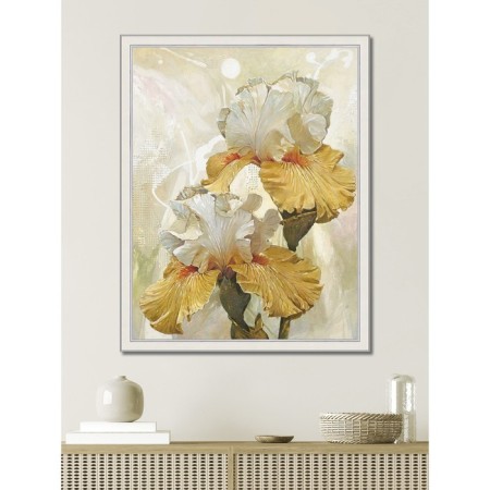 Reproduction of the picture "Romantic irises. No. 2 ”, 50x65, frame (45-a355)-4