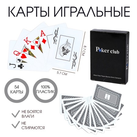 Plastic Plastic Maps "Poker Club", 300 μm, blue shirt