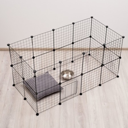 Coaters 24 sections, metal, black, 210 x 210 x 35 cm, (35 x 35 cm link)