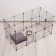 Coaters 24 sections, metal, black, 210 x 210 x 35 cm, (35 x 35 cm link)