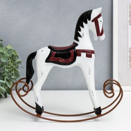 Souvenir tree "Horse-rocking" White with red 22x5x23 cm-2