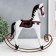 Souvenir tree "Horse-rocking" White with red 22x5x23 cm