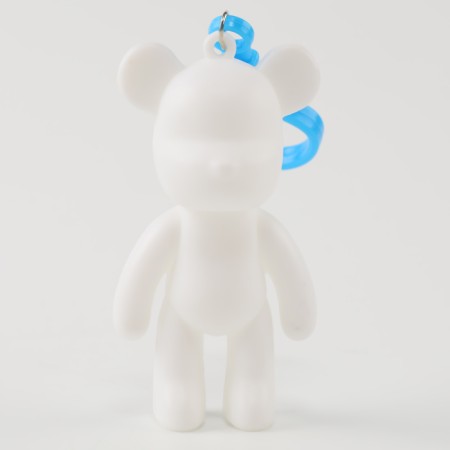Diamond keychain "Bear", white color, with your own hands-5