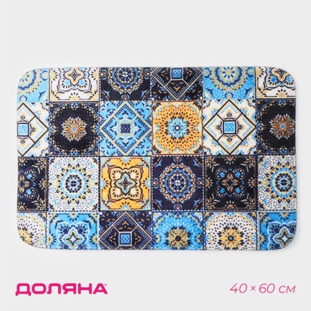 Bathroom and toilet rug “Bohemia”, mosaic, 40 × 60 cm