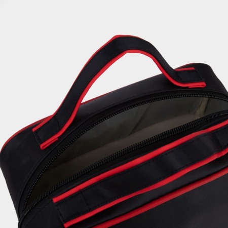 Cosmetic bag, 2 parts on zippers, black color-3