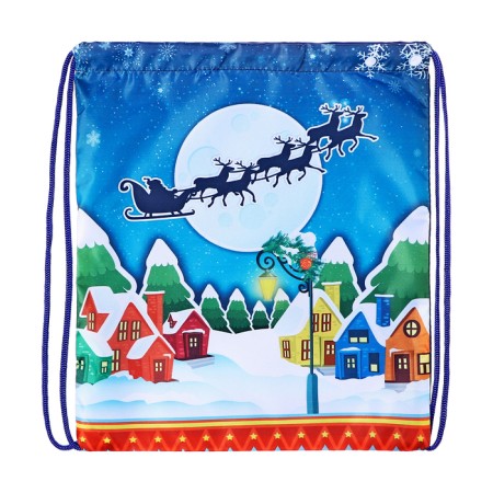 New Year. Bag for sweets 290 x 340 mm "New Year's landscape" (soft polyester density 210d)-1