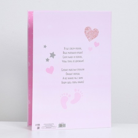 Folder for birth certificate with the corners "My first documents", for a girl, a4-2