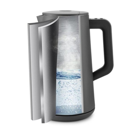 Electric KitFort KT-6115-2 kettle, plastic, Metal flask, 1.5 l, 1800 watts, gray-1