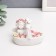 Polystone souvenir "Snowty angel in a pink wreath, in a basket with flowers" 6.5x8x5 cm