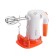 Mixer Willmarka Whm-6023st, manual, 400 watts, 5 speeds, 2 nozzles, stand, orange