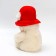 Soft toy "Bear in a panama", with a heart