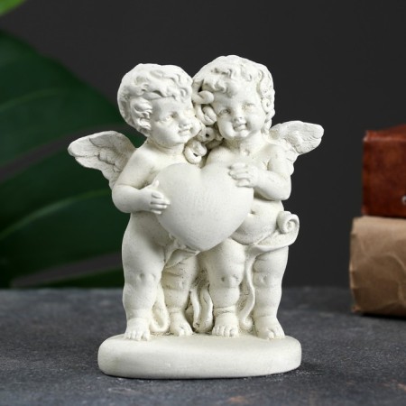 Figure "Angels with the heart" aged, 12x11x6cm-1